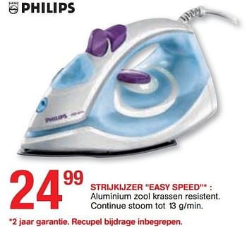 Promoties Philips strijkijzer easy speed - Philips - Geldig van 06/02/2013 tot 12/02/2013 bij Trafic
