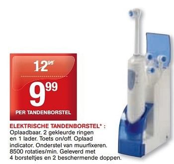 Promoties Elektrische tandenborstel - Huismerk - Trafic  - Geldig van 06/02/2013 tot 12/02/2013 bij Trafic