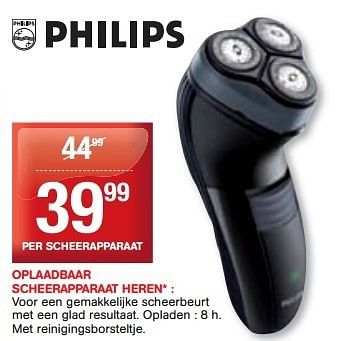 Promoties Philips oplaadbaar scheerapparaat heren - Philips - Geldig van 06/02/2013 tot 12/02/2013 bij Trafic
