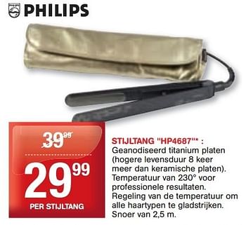 Promoties Philips stijltang hp4687 - Philips - Geldig van 06/02/2013 tot 12/02/2013 bij Trafic