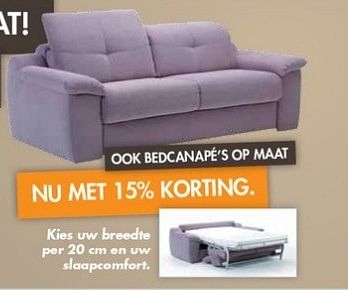 Promoties Bedcanapé`s op maat - Huismerk - O & O Trendy Wonen - Geldig van 06/02/2013 tot 24/03/2013 bij O & O Trendy Wonen