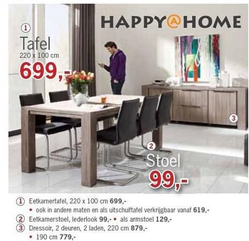 Promoties Eetkamer - Happy Home - Geldig van 06/02/2013 tot 24/03/2013 bij O & O Trendy Wonen