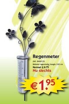 Promoties Regenmeter - Huismerk - Pelckmans - Geldig van 06/02/2013 tot 18/02/2013 bij Pelckmans Tuincenter