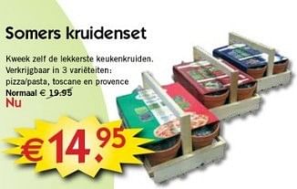 Promoties Somers kruidenset - Somers - Geldig van 06/02/2013 tot 18/02/2013 bij Pelckmans Tuincenter