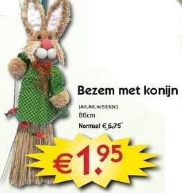 Promoties Bezem met konijn - Huismerk - Pelckmans - Geldig van 06/02/2013 tot 18/02/2013 bij Pelckmans Tuincenter