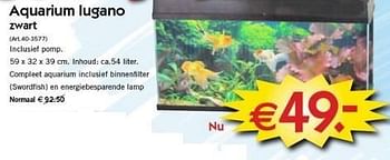 Promoties Aquarium lugano - Huismerk - Pelckmans - Geldig van 06/02/2013 tot 18/02/2013 bij Pelckmans Tuincenter