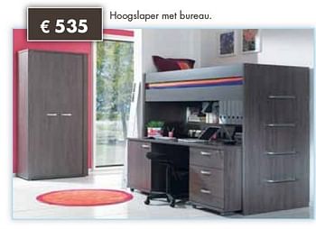 Promoties Hoogslaper met bureau - Huismerk - O & O Trendy Wonen - Geldig van 06/02/2013 tot 24/03/2013 bij O & O Trendy Wonen