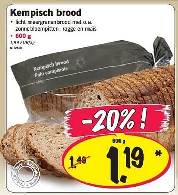 Promoties Kempisch brood - Huismerk - Lidl - Geldig van 07/02/2013 tot 13/02/2013 bij Lidl