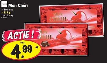 Promoties Mon chéri - Ferrero - Geldig van 07/02/2013 tot 13/02/2013 bij Lidl