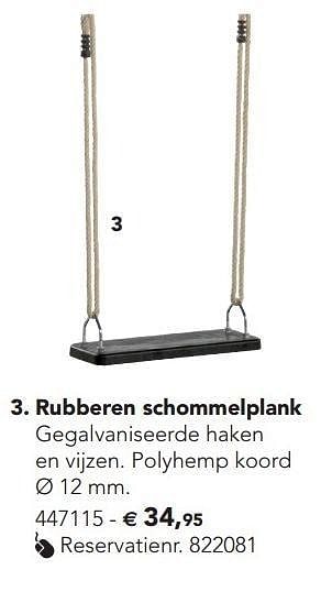 Promoties Rubberen schommelplank - Huismerk - Dreamland - Geldig van 07/02/2013 tot 17/08/2013 bij Dreamland