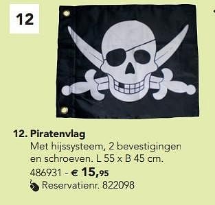 Promoties Piratenvlag - Huismerk - Dreamland - Geldig van 07/02/2013 tot 17/08/2013 bij Dreamland