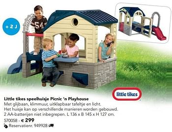 Promoties Little tikes speelhuisje picnic `n playhouse - Little Tikes - Geldig van 07/02/2013 tot 17/08/2013 bij Dreamland