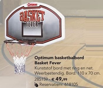 Promoties Optimum basketbalbord basket fever - Optimum - Geldig van 07/02/2013 tot 17/08/2013 bij Dreamland