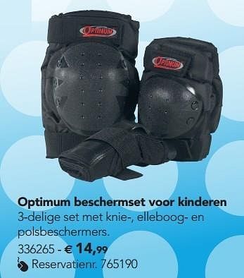 Promoties Optimum beschermset voor kinderen - Optimum - Geldig van 07/02/2013 tot 17/08/2013 bij Dreamland