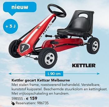 Promoties Kettler gocart kettcar melbourne - Kettler - Geldig van 07/02/2013 tot 17/08/2013 bij Dreamland