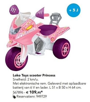 Promoties Loko toys scooter princess - Loko toys - Geldig van 07/02/2013 tot 17/08/2013 bij Dreamland