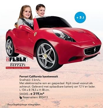 Promoties Ferrari california luxetweezit - Feber - Geldig van 07/02/2013 tot 17/08/2013 bij Dreamland