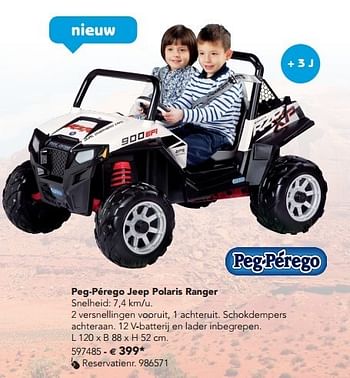Promoties Peg-pérego jeep polaris ranger - PegPerego - Geldig van 07/02/2013 tot 17/08/2013 bij Dreamland