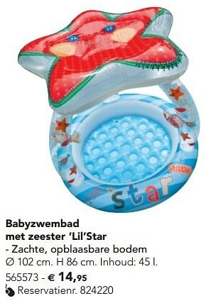 Promoties Babyzwembad met zeester lilstar - Huismerk - Dreamland - Geldig van 07/02/2013 tot 17/08/2013 bij Dreamland