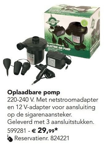 Promoties Oplaadbare pomp - Huismerk - Dreamland - Geldig van 07/02/2013 tot 17/08/2013 bij Dreamland