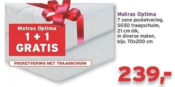 Promoties Matras optima - Huismerk - Leen Bakker - Geldig van 08/02/2013 tot 26/02/2013 bij Leen Bakker