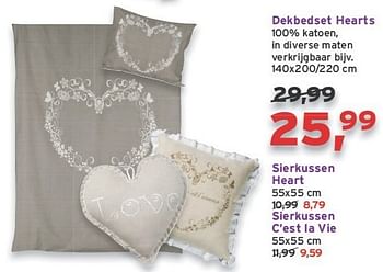 Promoties Dekbedset hearts - Huismerk - Leen Bakker - Geldig van 08/02/2013 tot 26/02/2013 bij Leen Bakker