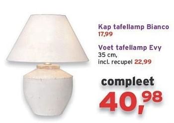 Promoties Tafellamp bianco - Huismerk - Leen Bakker - Geldig van 08/02/2013 tot 26/02/2013 bij Leen Bakker