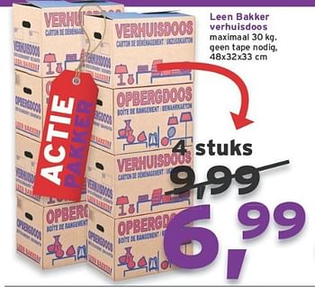 Promoties Leen bakker verhuisdoos - Huismerk - Leen Bakker - Geldig van 08/02/2013 tot 26/02/2013 bij Leen Bakker