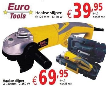 Promoties Euro tools haakse slijper - Euro Tools - Geldig van 08/02/2013 tot 01/03/2013 bij Euro Shop