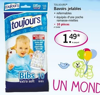 Promotion Lidl Bavoirs Jetables Toujours Bebe Grossesse Valide Jusqua 4 Promobutler