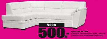 Promoties Hoeksalon victory - Huismerk - Seats and Sofas - Geldig van 11/02/2013 tot 16/02/2013 bij Seats and Sofas