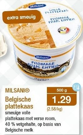 Promoties Milsani belgische plattekaas - Milsani - Geldig van 13/02/2013 tot 19/02/2013 bij Aldi