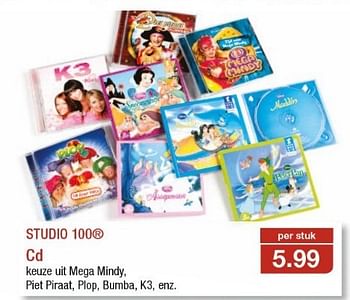 Promoties Studio 100 cd - Studio 100 - Geldig van 13/02/2013 tot 19/02/2013 bij Aldi