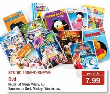 Promoties Studio 100-disney dvd - Studio 100 - Geldig van 13/02/2013 tot 19/02/2013 bij Aldi