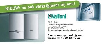 Promoties Ecotec: condensatiegaswandketels - Vaillant - Geldig van 13/02/2013 tot 30/04/2013 bij Energy Markt