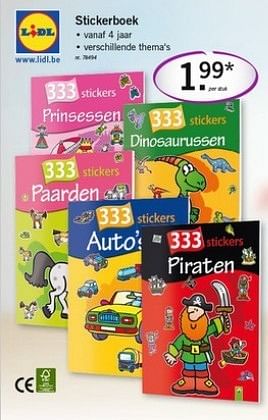 Promoties Stickerboek - Huismerk - Lidl - Geldig van 14/02/2013 tot 16/02/2013 bij Lidl