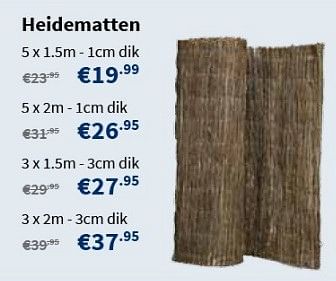 Promoties Heidematten 5 x 1.5m - 1cm dik - Huismerk - Cevo - Geldig van 14/02/2013 tot 27/02/2013 bij Cevo Market
