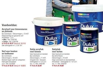 Promoties Acrylverf voor binnenmuren en plafonds - Dulux - Geldig van 20/02/2013 tot 11/03/2013 bij Brico