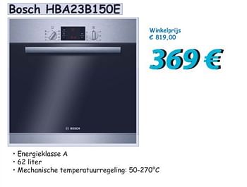 Promotions Bosch hba23b150e - Bosch - Valide de 23/02/2013 à 31/03/2013 chez Elektro Koning