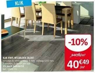 Promoties Klik-vinyl mflorlock talent - Huismerk - Home Market - Geldig van 25/02/2013 tot 23/03/2013 bij Home Market