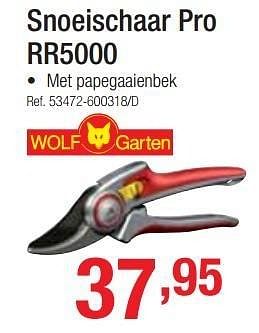 Promoties Snoeischaar pro rr5000 - Wolf Garten - Geldig van 25/02/2013 tot 23/03/2013 bij Group Meno