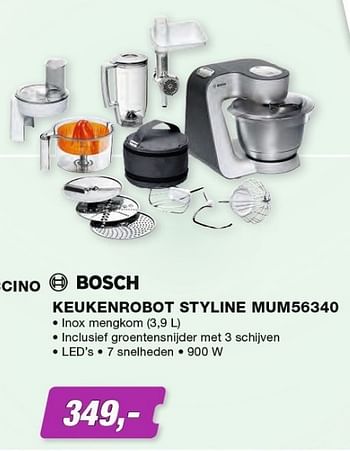 Promoties Bosch keukenrobot styline mum56340 - Bosch - Geldig van 01/03/2013 tot 31/03/2013 bij ElectronicPartner