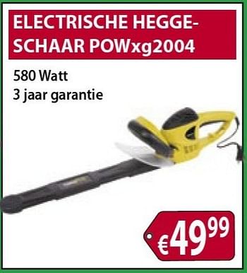 Promoties Powerplus electrische heggeschaar powxg2004 - Powerplus - Geldig van 01/03/2013 tot 31/03/2013 bij Bouwcenter Frans Vlaeminck