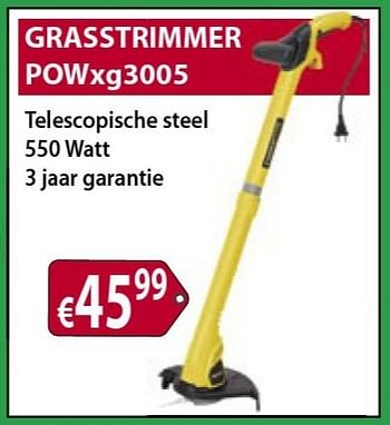 Promoties Powerplus grasstrimmer powxg3005 - Powerplus - Geldig van 01/03/2013 tot 31/03/2013 bij Bouwcenter Frans Vlaeminck