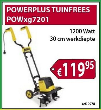 Promoties Powerplus tuinfrees powxg7201 - Powerplus - Geldig van 01/03/2013 tot 31/03/2013 bij Bouwcenter Frans Vlaeminck