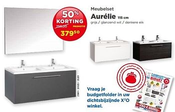 Promoties Meubelset aurélie 115 cm - Linie - Geldig van 01/03/2013 tot 31/03/2013 bij X2O