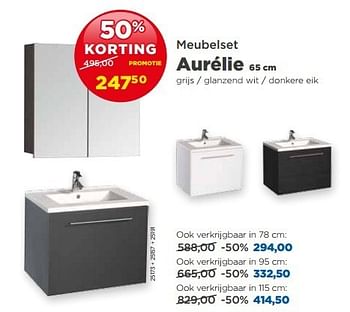 Promoties Meubelset aurélie 65 cm - Linie - Geldig van 01/03/2013 tot 31/03/2013 bij X2O