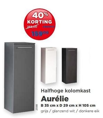 Promoties Halfhoge kolomkast aurélie - Linie - Geldig van 01/03/2013 tot 31/03/2013 bij X2O