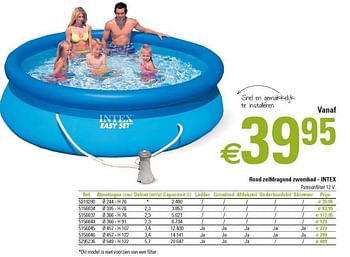 Promoties Rond zelfdragend zwembad - intex - Intex - Geldig van 01/03/2013 tot 26/06/2013 bij Brico