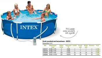 Promoties Rond zwembad met buizenframe - intex - Intex - Geldig van 01/03/2013 tot 26/06/2013 bij Brico